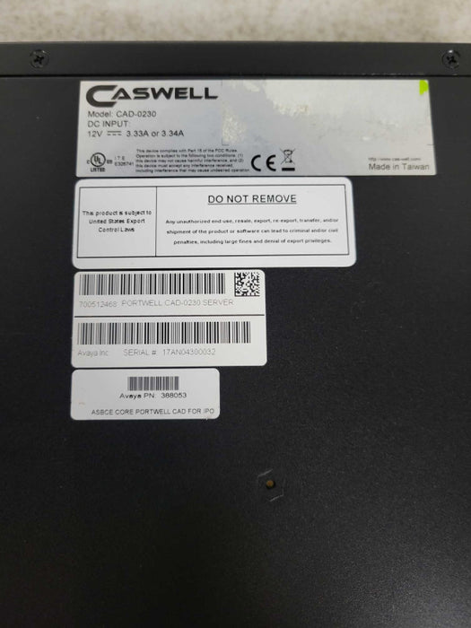 AVAYA ASBCE Session Border Controller Avaya PN: 388053 Portwell CAD-0230 !