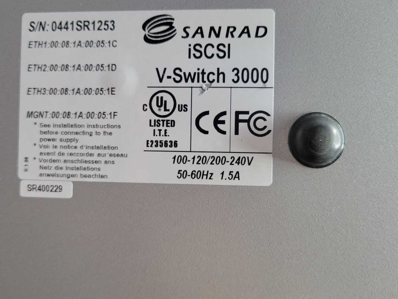 SANRAD iSCSI vSwitch 3000 SAN Switch Q_