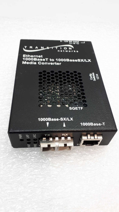 TRANSITION NETWORKS SGETF1013-105 1000baseT to 1000BaseSX/LX MEDIA CONVERTER &