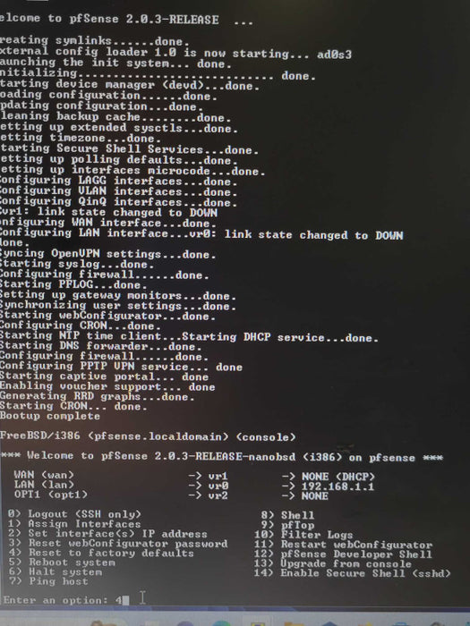 netgate pfsense with 1x LAN, 1x WAN, 1x Opt, 2x USB, and Serial Ports Q_