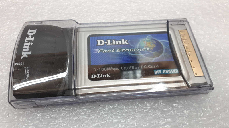 D-Link DFE-690TXD Fast Ethernet Notebook adapter 10/100mbps Cardbus PC Card &