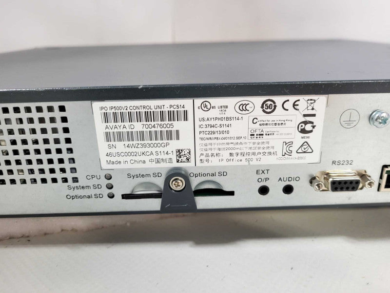 Avaya IP Office 500 V2 PCS09 Control Unit 70041749 $