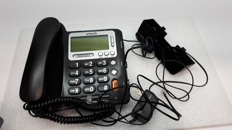 VTech CD1281 Corded Phone Caller ID Speakerphone function. Black Telephone &