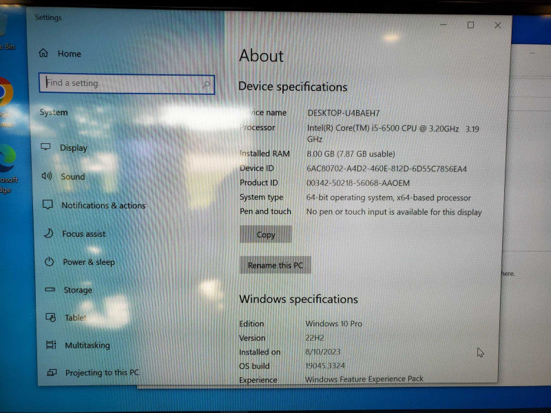 Dell Optiplex 5050 - Intel i5-6500 @ 3.20 GHZ 8GB DDR4, 256GB SSD