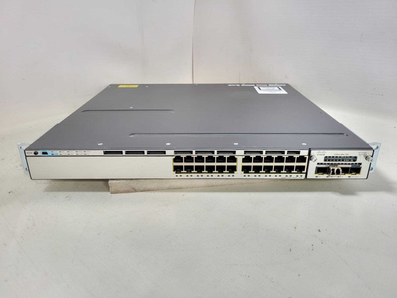 Cisco WS-C3750X-24P-S 24-Port PoE Gigabit Switch + C3KX-NM-10G Module Q$