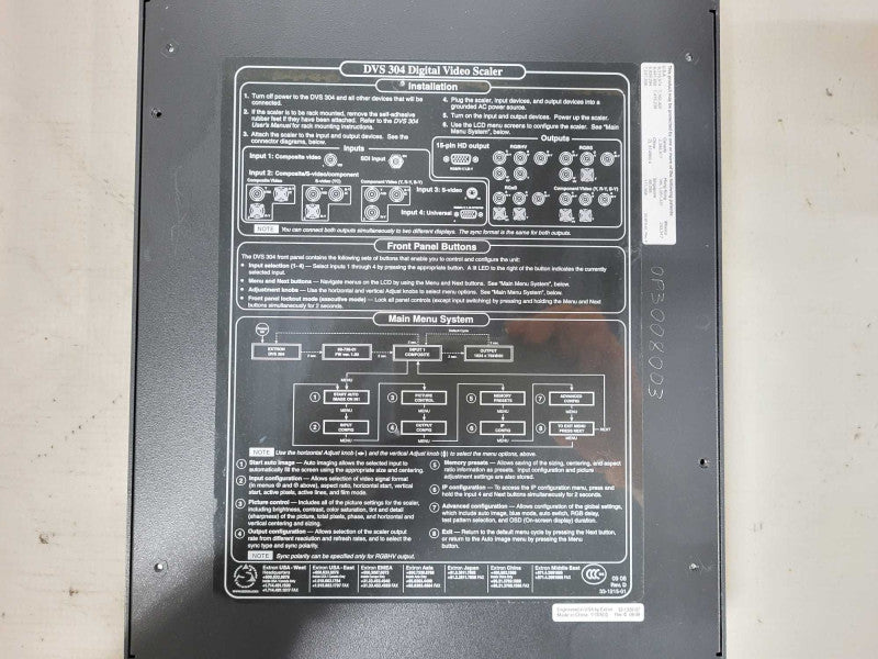 Extron DVS 304 Video and RGB Scaler $