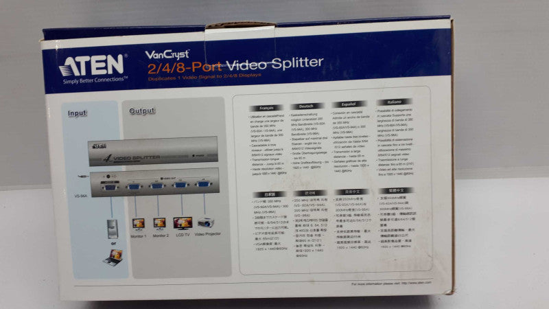 VanCryst Aten Technologies VS92A VGA Switchbox, 2 Port Video Splitter &