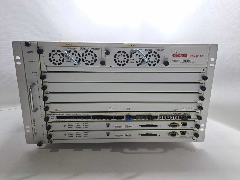Ciena CN 5305 DC Chassis w/ 3x Modules- (2x Control, 1x 24 Port Gigabit SFP) )