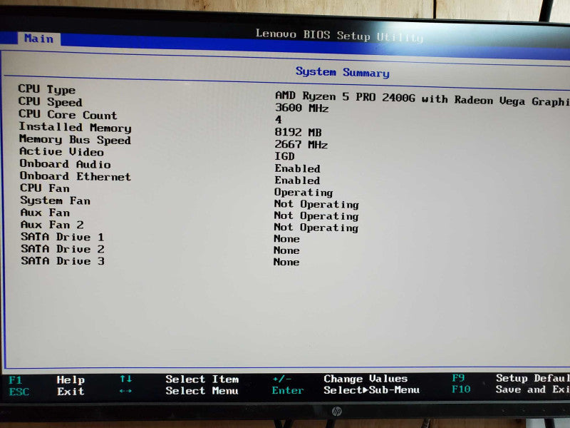 Lenovo ThinkCenter M725s - AMD Ryzen 5 Pro 2400G w/ Radeon @ 3.6 GHZ 8gb ddr4