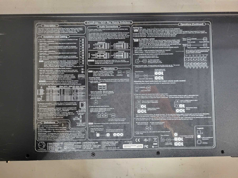 Extron CrossPoint Series Ultra-Wideband Matrix Switcher $
