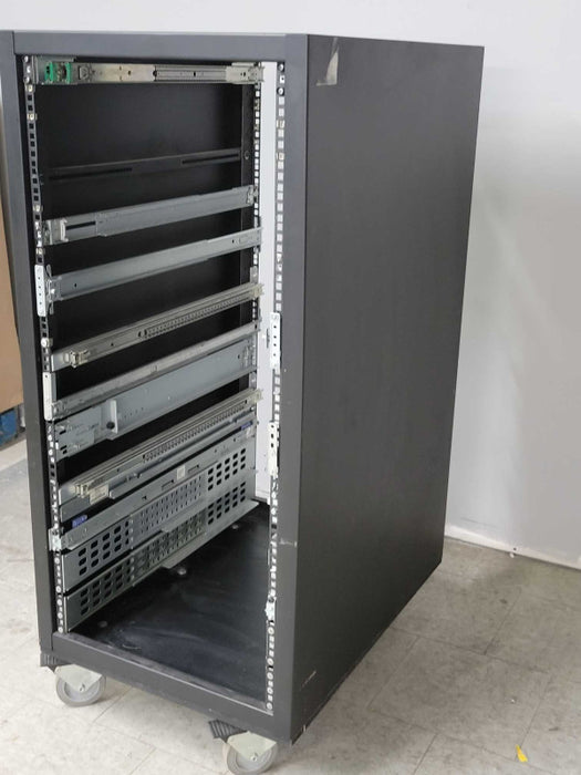24U Server Rack with 22.5\\"x30\\"x45.7\\" (WxDxH), No Doors, READ _