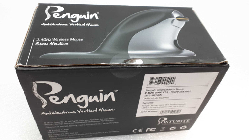 Penguin  Ambidextrous Vertical Mouse- No receiver &