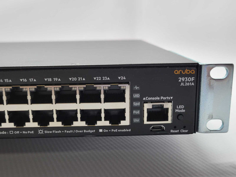Aruba 2930F 24-Port Gigabit PoE Managed Switch JL261A, Factory reset _