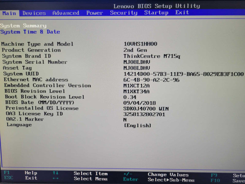 LENOVO THINKCENTRE M715q - AMD Ryzen 5 PRO 2400GE | 8GB | NO HDD (READ)
