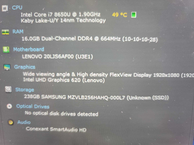 Lenovo Yoga X380 2-in-1 i7-8650U @ 1.90GHz, 16GB DDR4, 256GB m.2 QÎ²