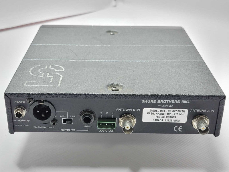 SHURE Brothers UC4-UB 692-716MHz Receiver, READ _