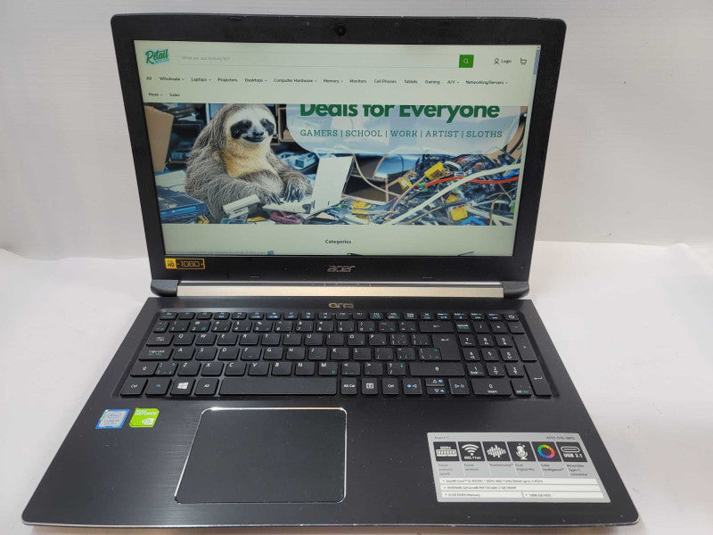 Acer Aspire 5 (A515-51) i5-8250U, 8GB DDR4, 2GB GeForce MX150,1TB HDD **NO AC Î²