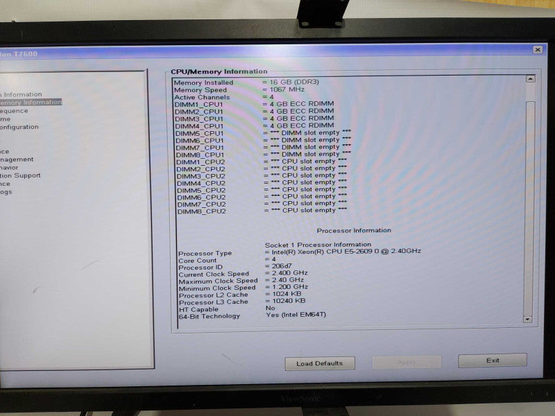 Dell Precision T7600 Xeon E5-2609 @ 2.40ghz / 16gb ram / Quadro NVS 295 #