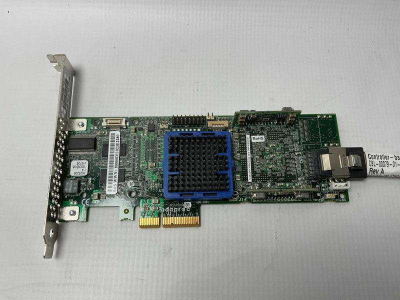 Adaptec ASR-3405 128MB 4 Port PCIe SATA RAID Controller with cables  -