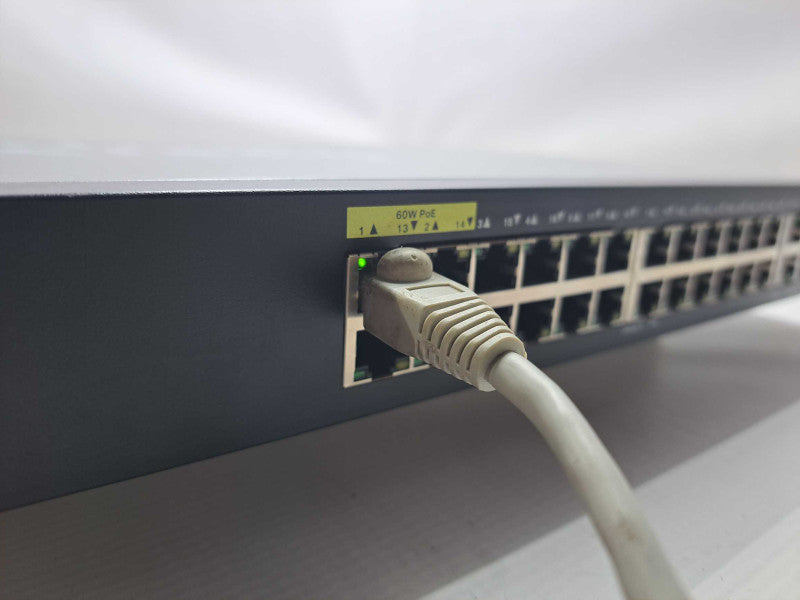 Cisco SG350-28P-K9 28-Port Gigabit 24x PoE 2x Combo 2x SFP Managed Switch )
