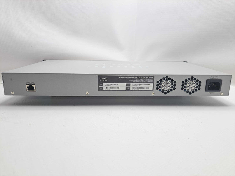 Cisco SG350-28P-K9 28-Port Gigabit 24x PoE 2x Combo 2x SFP Managed Switch )