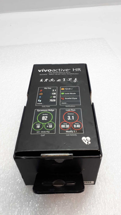 Garmin Vivo active HR Heart Rate Monitor GPS Smart Watch - Black &