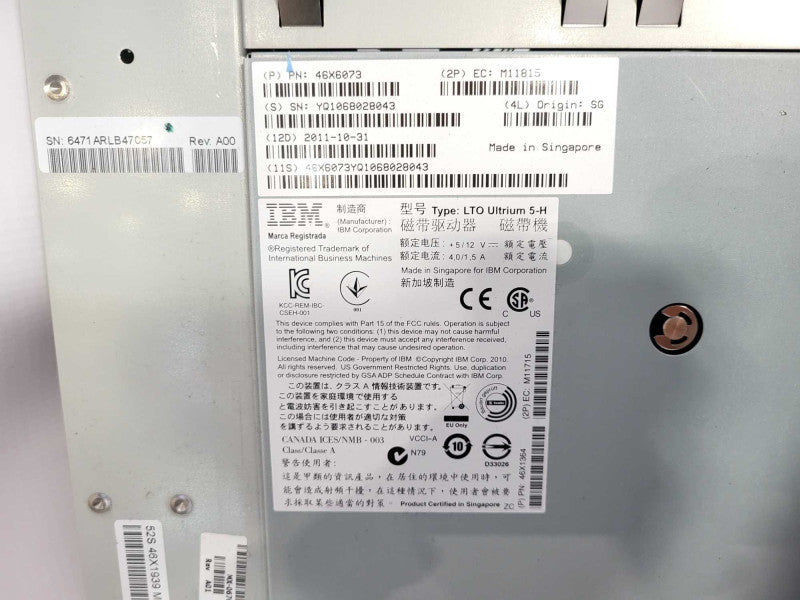 Dell PowerVault TL4000 with 2x LTO Ultrium 5-H 46X6073  $