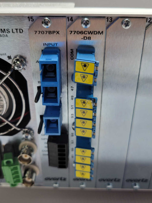 Evertz 7800FR 15-Slot MultiFrame w/ 4x Cards  And 2x PSU, READ _