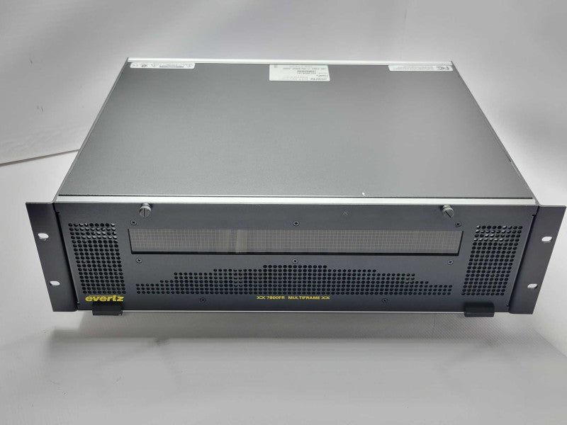 Evertz 7800FR 15-Slot MultiFrame w/ 4x Cards  And 2x PSU, READ _