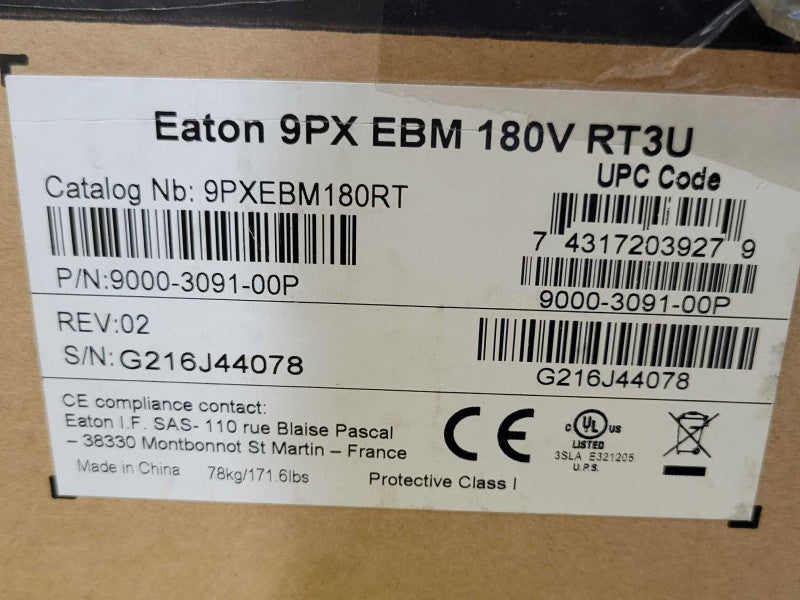Eaton 9PX EBM 180V RT3U - 9000-3091-00P Extended Battery Module _