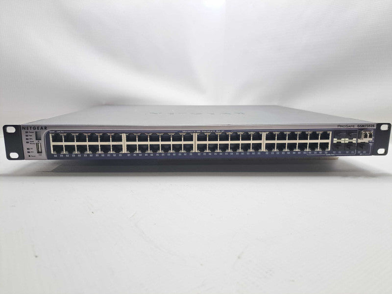 Netgear ProSafe GSM7352S V2 48 Port Gigabit Switch w/ 10G SFP UpLink *PARTS* )