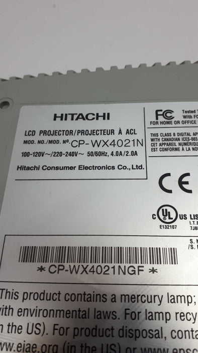 Hitachi CP-WX4021N 4000 ANSI Lumens LCD Projector  &