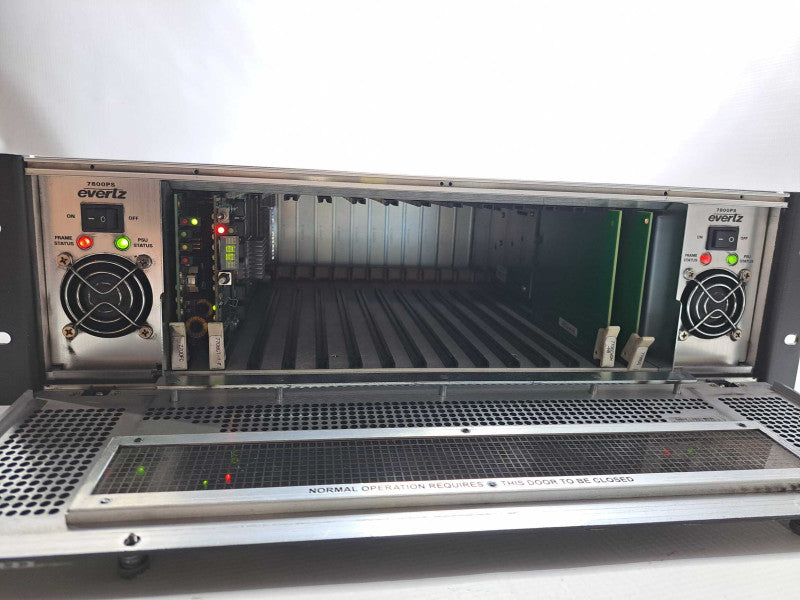 Evertz 7800FR 15-Slot MultiFrame With 4x Modules & 2x PSU *Read Module Info* )