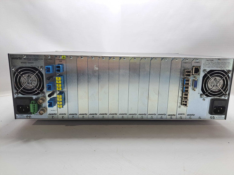 Evertz 7800FR 15-Slot MultiFrame With 4x Modules & 2x PSU *Read Module Info* )
