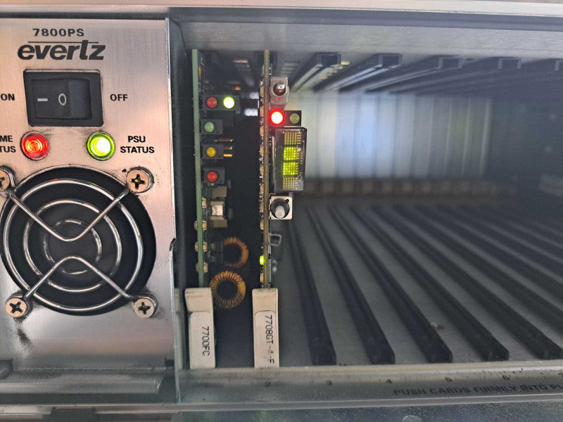 Evertz 7800FR 15-Slot MultiFrame With 4x Modules & 2x PSU *Read Module Info* )