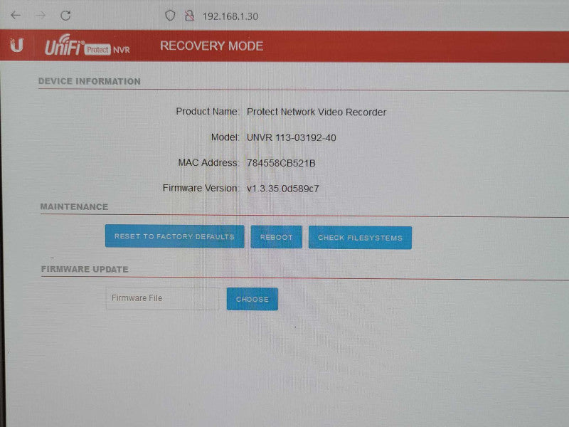 Ubiquiti UniFi Protect NVR Network Video Recorder -UNVR 4x 2TB HDDs, READ _