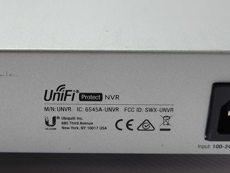 Ubiquiti UniFi Protect NVR Network Video Recorder -UNVR 4x 2TB HDDs, READ _