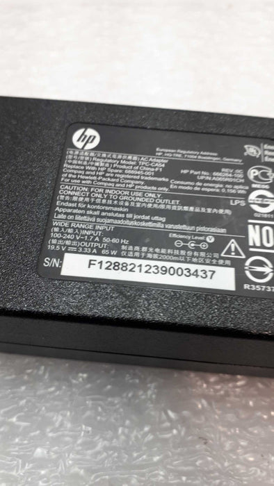 Genuine Original HP 65W 19.5V 3.3A Round Yellow Thin Tip Power adaptor Q&