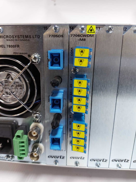 Evertz 7800FR Multiframe / 2x PSU / 4x modules / read below #