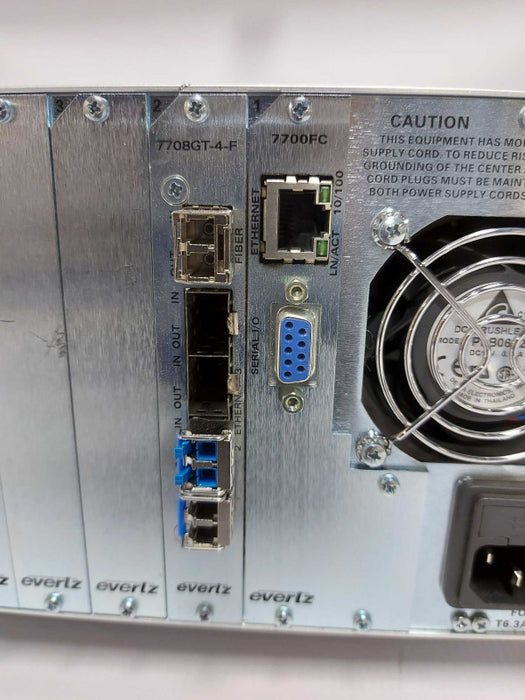 Evertz 7800FR Multiframe / 2x PSU / 4x modules / read below #
