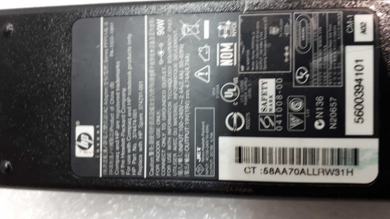 Genuine Original HP 90W 19V 4.74A Yellow/black Thin Tip Power adaptor Q&