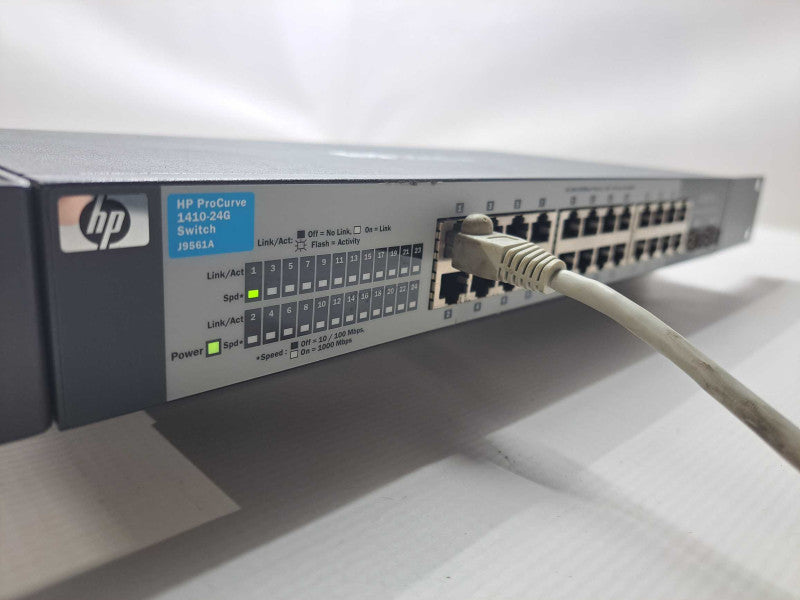 HP ProCurve 1410-24G Gigabit Switch J9561A + Rackmount Ears )