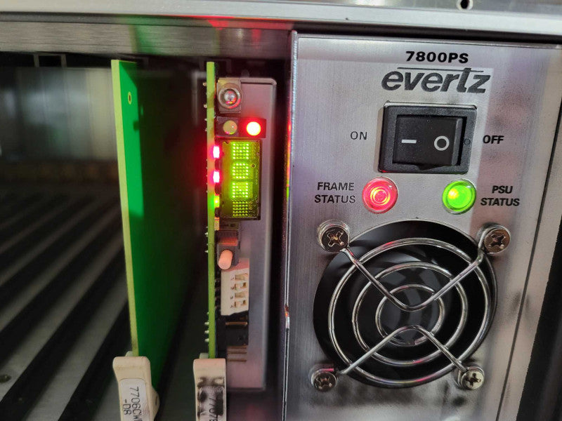 Evertz 7800FR 15-Slot MultiFrame With 4x Modules & 2x PSU *Read Module Info !