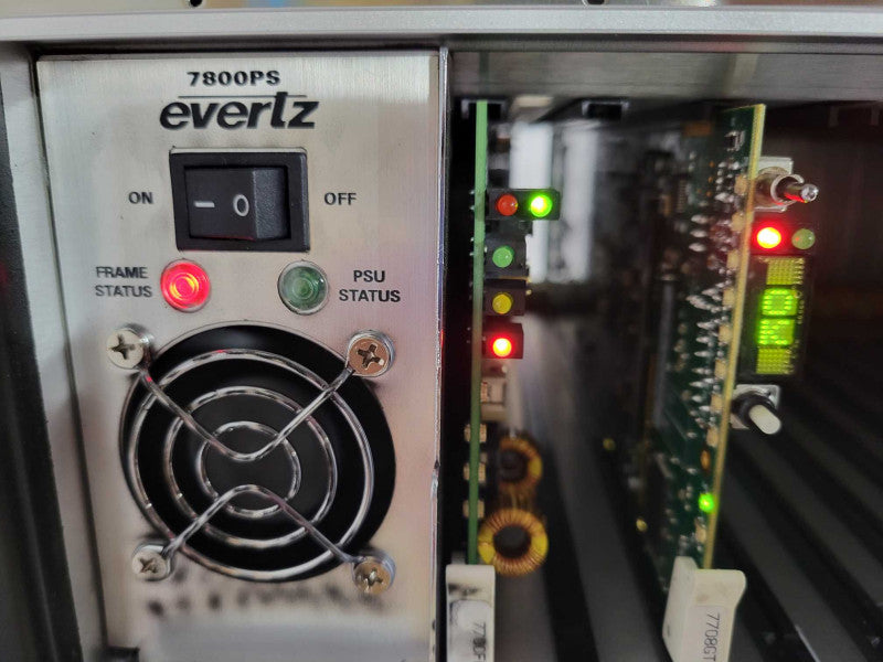 Evertz 7800FR 15-Slot MultiFrame With 4x Modules & 2x PSU *Read Module Info !