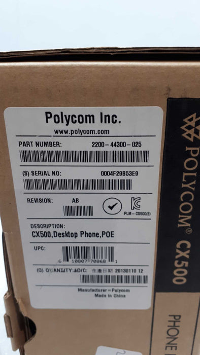 Polycom CX500 Standalone IP phone PoE 2200-44300-025 *New  Q&