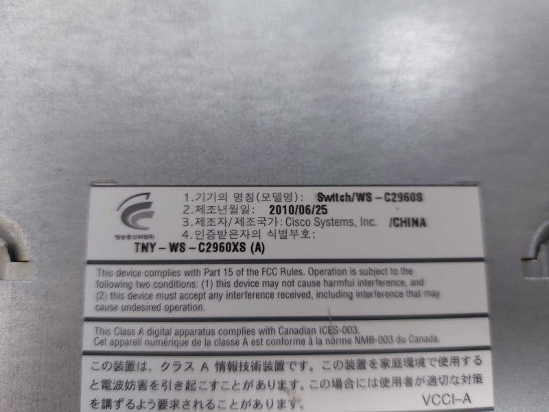 Cisco Catalyst 2960-S Series PoE+ WS-C2960S-48FPS-L V01 Gigabit PoE 47x ports #
