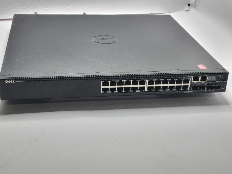 Dell Networking N3024P 24-Port PoE Gigabit Network Switch 2x PSU Q_