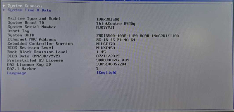 Lenovo ThinkCentre M920q USFF i5-8500T @ 2.10GHz 16GB DDR4 + 65W Adapter )