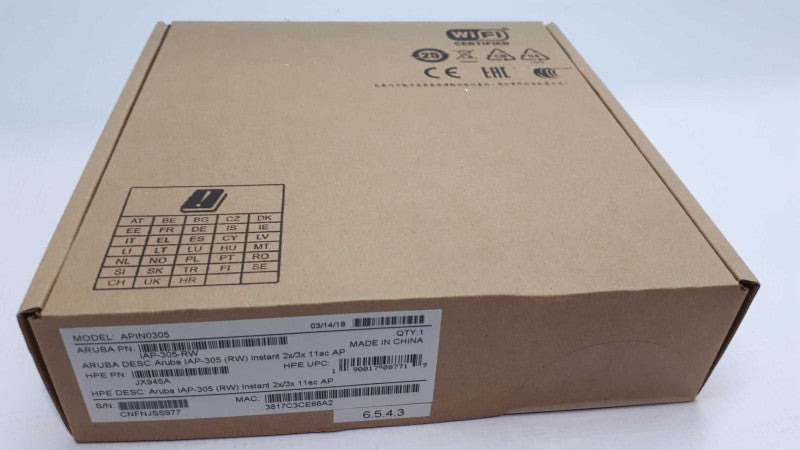 Aruba APIN0305 Dual 802.11ac Indoor Wireless Access Point New Q&