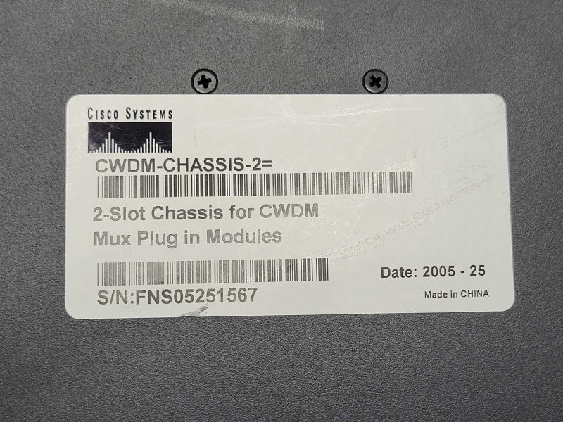 Cisco CWDM-CHASSIS-2 2-Slot for CWDM w/ CWDM-OADM1- (1x 1510 & 1x 1490) SEE _